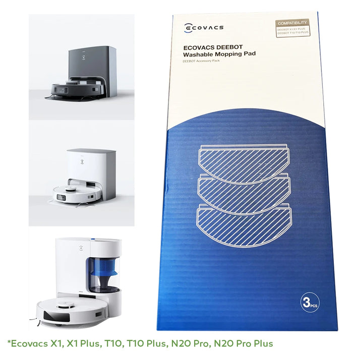 Deebot Ozmo Pro Washable Mopping Pad for X1, X1+, T10, T10+, N20 Pro, N20 Pro+