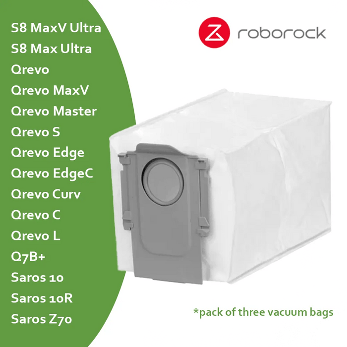 Roborock Q Revo Series/S8 MaxV Ultra/ Saros 10/ Saros 10 R Vacuum Bags (3 Pack) (Genuine)