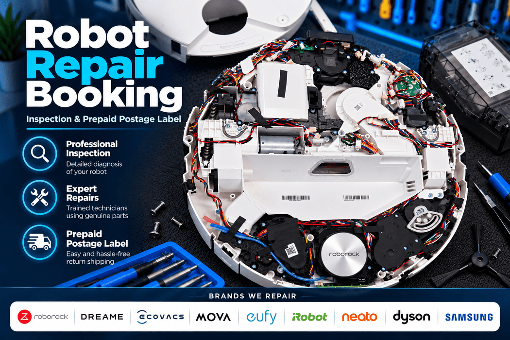 Robot Repair Booking - Inspection & Prepaid Postage Label - Robot Specialist - Repair Booking