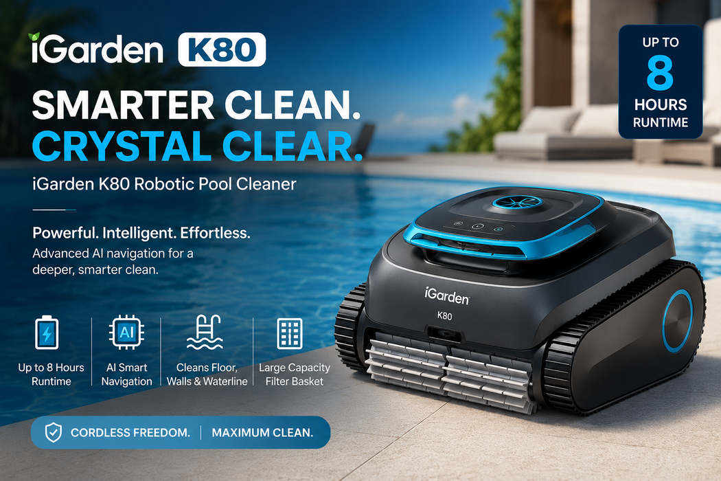 iGarden K80 Cordless Robotic Pool Cleaner for Effortless Maintenance - Robot Specialist