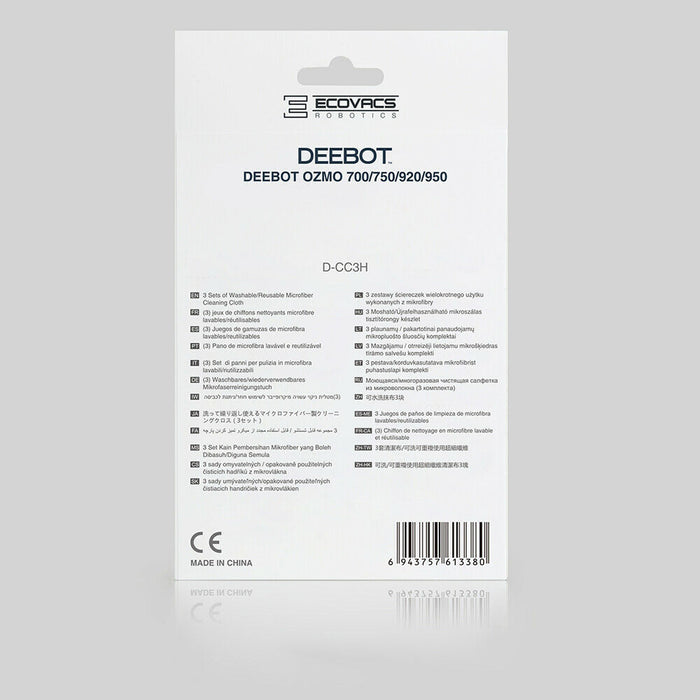 Ecovacs Deebot Ozmo 920/950/N8/N8+ Mopping Pads 3pk - Robot Specialist